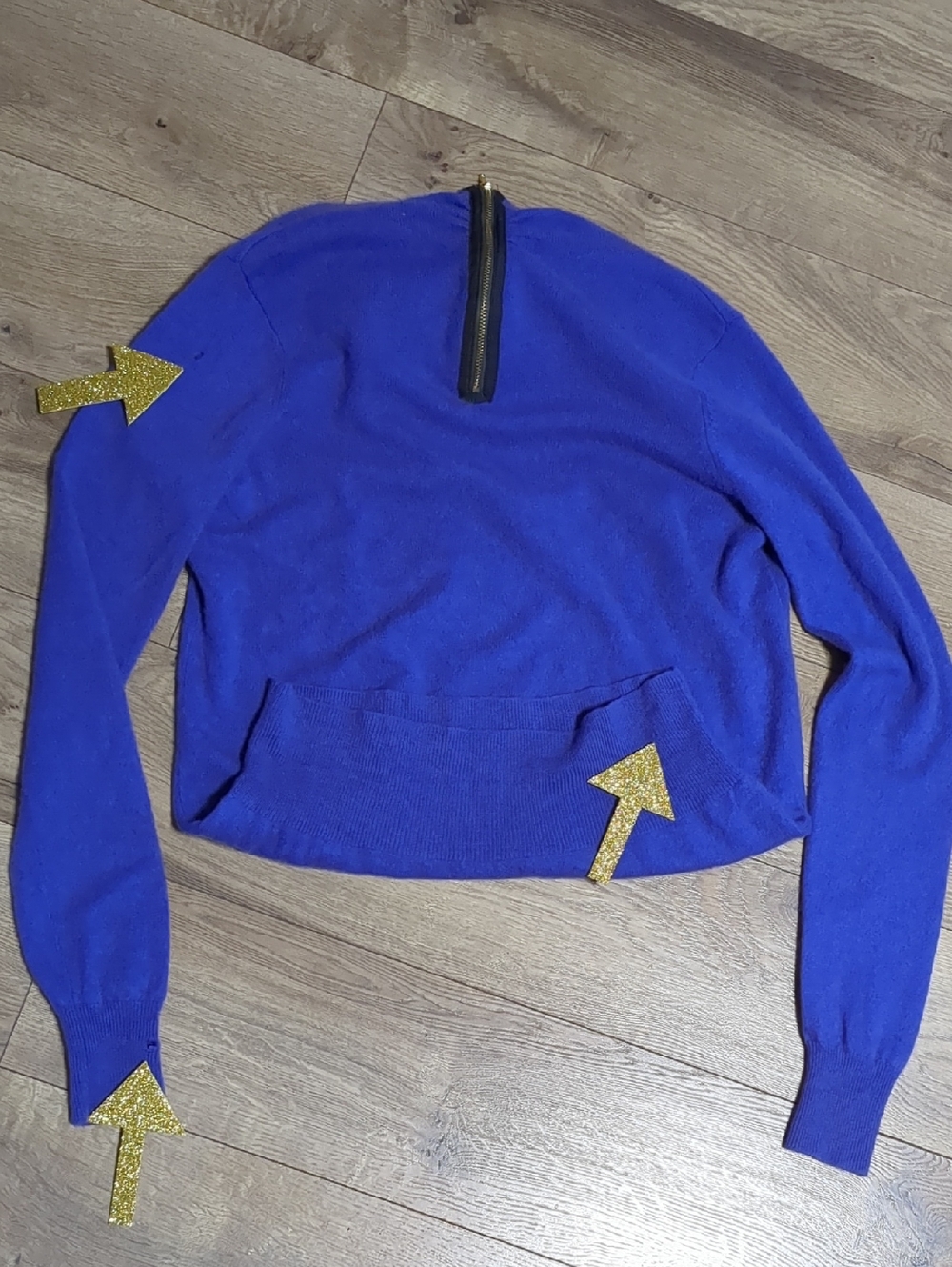 Tory burch cashmere mock neck quarter zip womens purple sweater size Medium - Picture 5 of 12